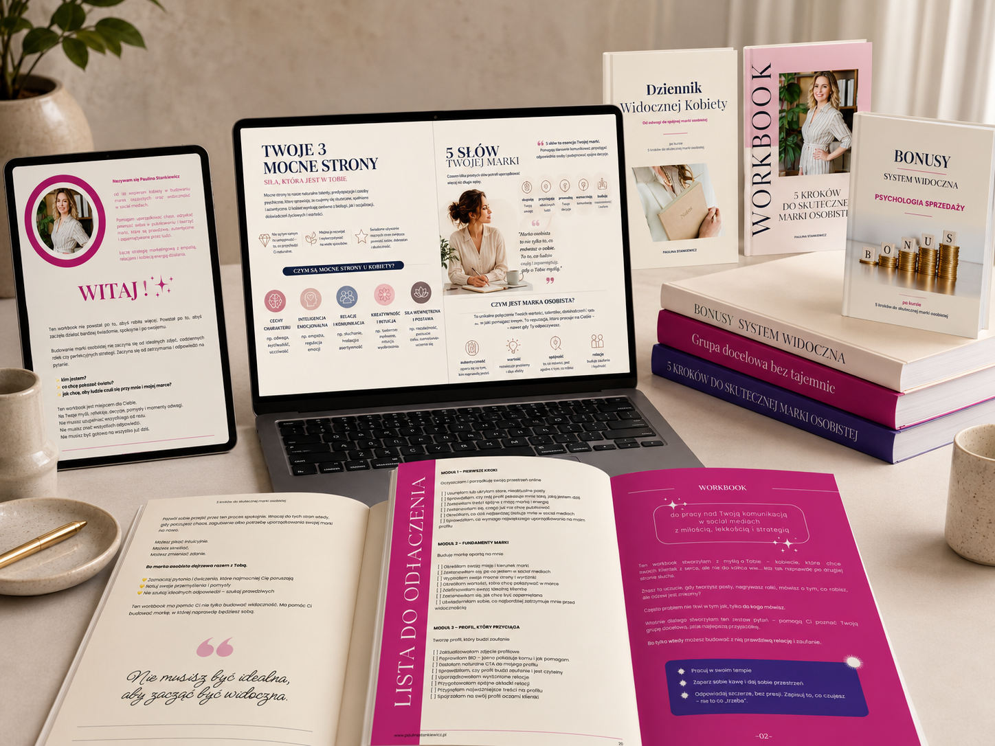 Dziennik Widocznej Kobiety — System Widoczna, workbook do marki osobistej